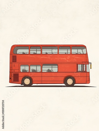 Iconic red double-decker bus