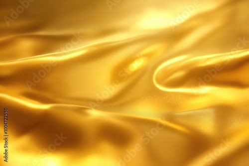 Gold fabric with a shiny texture. The fabric is very soft and smooth. It has a warm and inviting feel to it