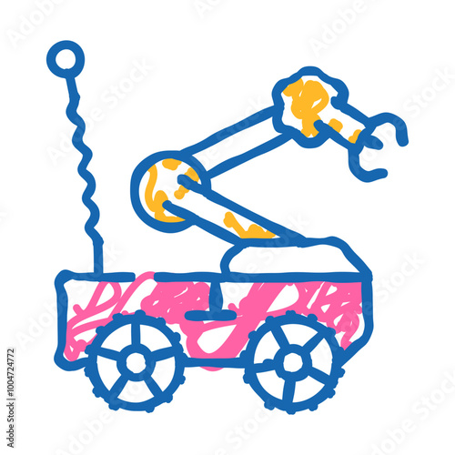 robotics kids club doodle icon sketch vector. robotics kids club sign. isolated symbol illustration
