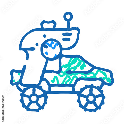 radio controlled car racing doodle icon sketch vector. radio controlled car racing sign. isolated symbol illustration