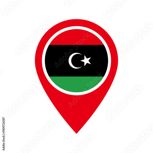 Free Download Libya flag location icon - GFXLoad