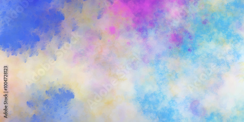 Creative paint gradients multicolor watercolor background. Amazing beautiful watercolor multicolor Cloud texture splash on canvas watercolor illustration art backdrop colors. Fantasy multicolor splash