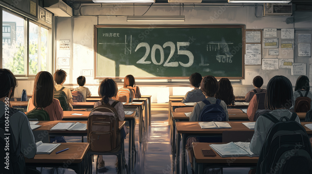 Illustrazione scolastica per anno 2025 Illustrazione scolastica per anno 2025