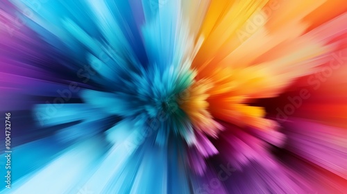 abstract  vibrant, cartoon-style background featuring a dynamic explosion of colors, innovative page design, banner, designed wallpaper photo