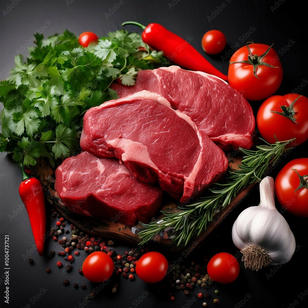 Raw Beef with Fresh Vegetables and Herbs Raw Beef with Fresh Vegetables and Herbs