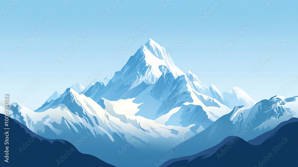 A dramatic mountain landscape background with a clear blue sky, ideal for adventure themes. A dramatic mountain landscape background with a clear blue sky, ideal for adventure themes.