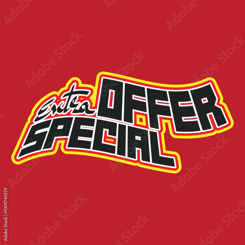 extra special offer text vector sticker label price icon illustration