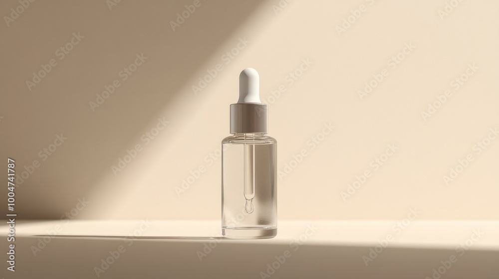 A bottle of perfume sits on a table