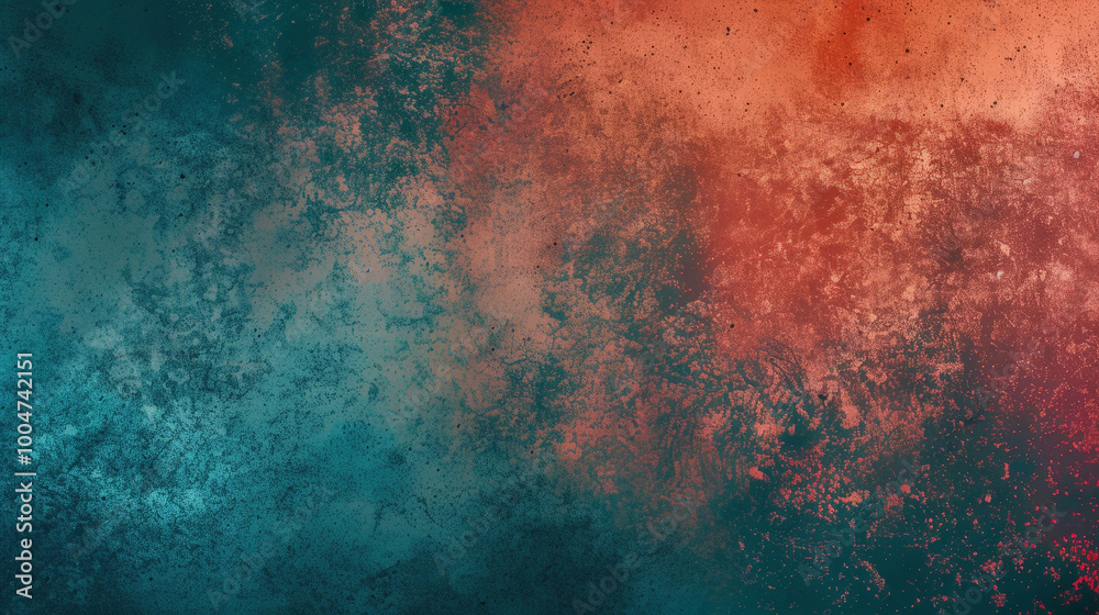 Fototapeta premium grainy gradient background teal orange read blue