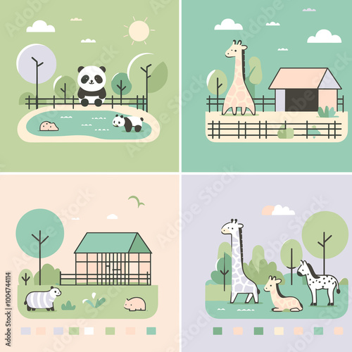 Zoo Flat Vector Illustration Design photo