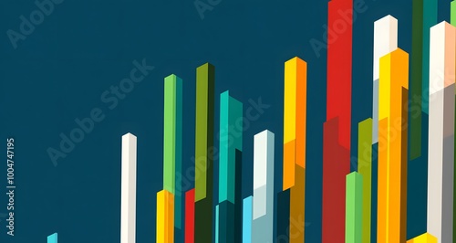 Colorful abstract cityscape skyline