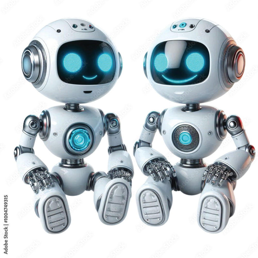 Two robot chat with each other vector Two robot chat with each other vector
