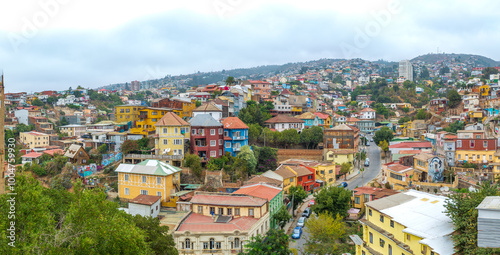 colorful city view of Valparaiso, Chile