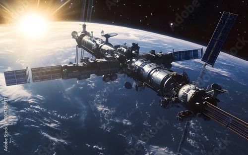 Wallpaper Mural International space station orbiting earth Torontodigital.ca