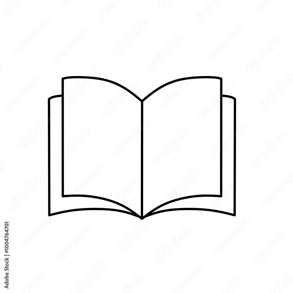 open book with blank pages. Book icon open book with blank pages. Book icon