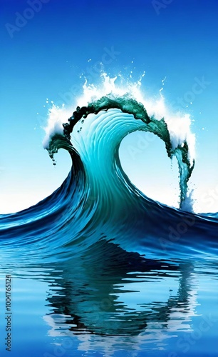 landscape with wave and water photo