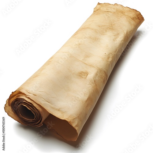 Rolled up parchment scroll