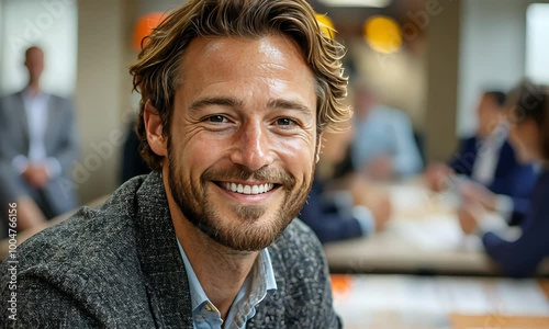 Very Happy Smiling Business Portrait of a Program Manager with Project Milestones in a Meeting for Program Delivery Review