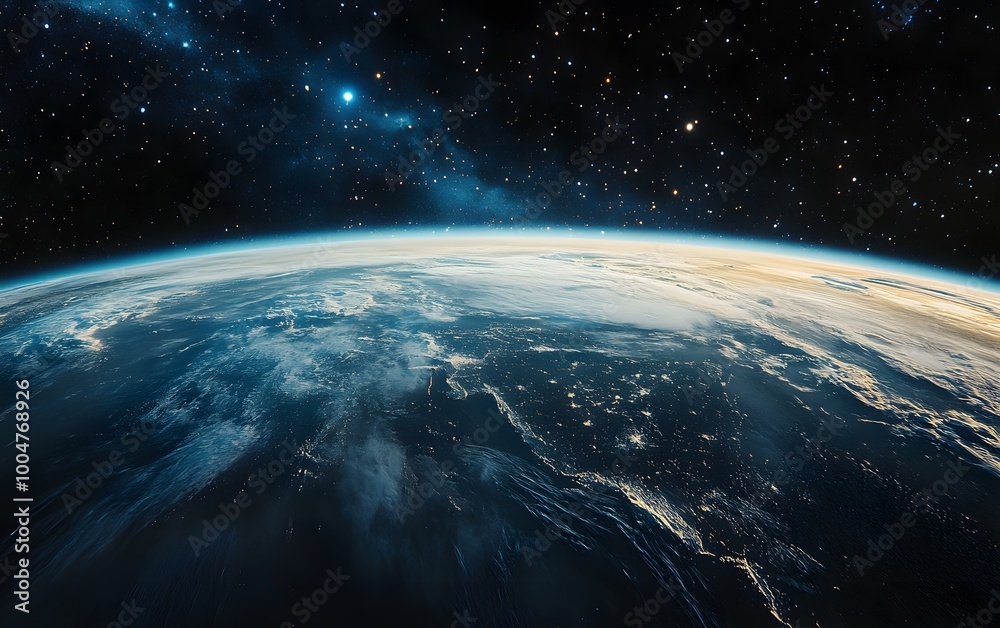 Fototapeta premium Breathtaking view of the earth from space