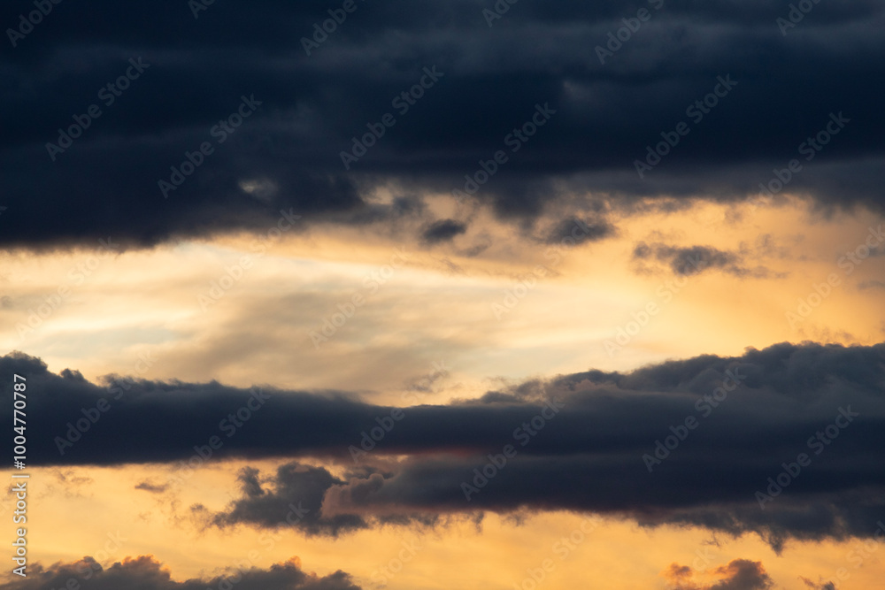 orange sunset with dark clouds silhouette orange sunset with dark clouds silhouette