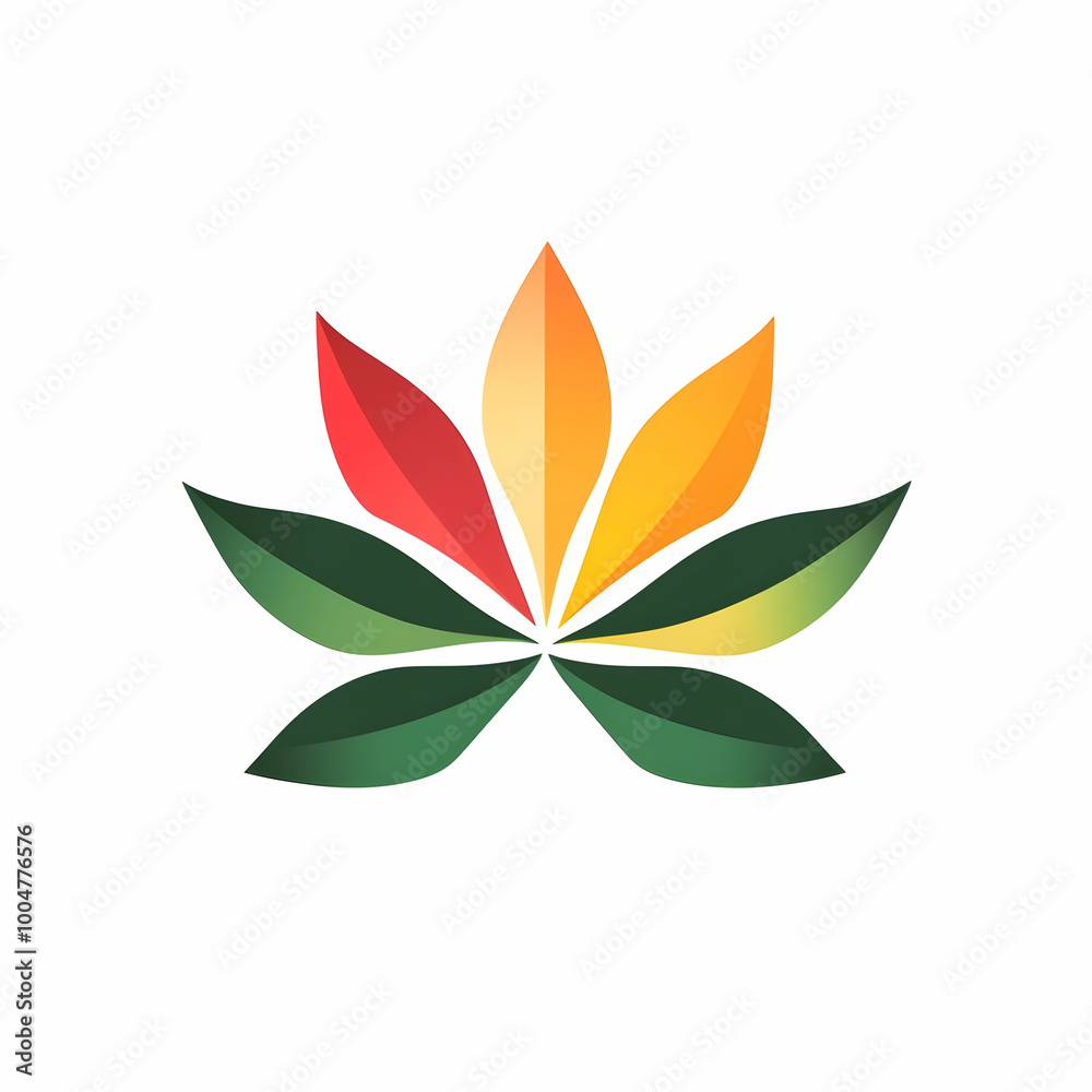 Vibrant Abstract Leaf Design Logo Vibrant Abstract Leaf Design Logo