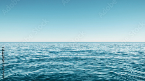 Wallpaper Mural Tranquil blue ocean meeting the horizon under a clear sky, offering a calming and vast backdrop for nature or relaxation themes. Torontodigital.ca