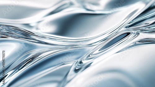 Shiny, undulating silver waves that convey a high-tech and sleek aesthetic, perfect for modern, minimalist, or industrial-inspired projects.