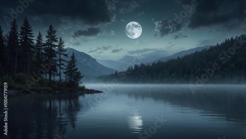 lake in the mountains MOON