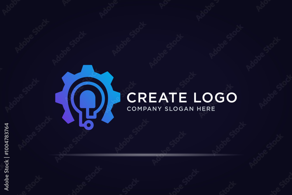 gear bulb technology innovation logo gear bulb technology innovation logo