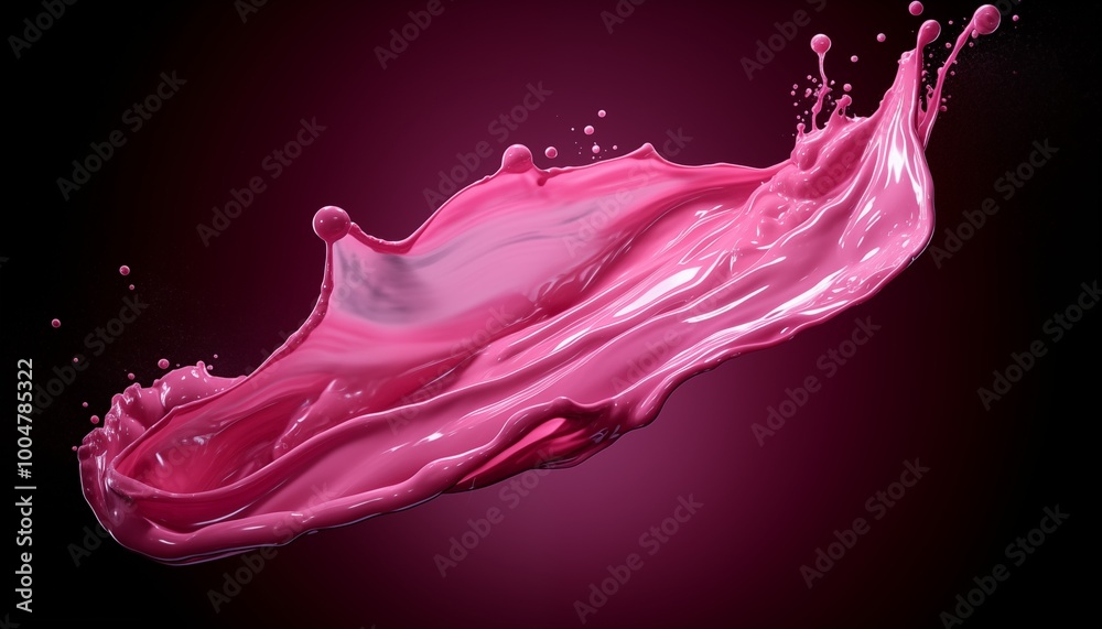 pink splash isolated on white