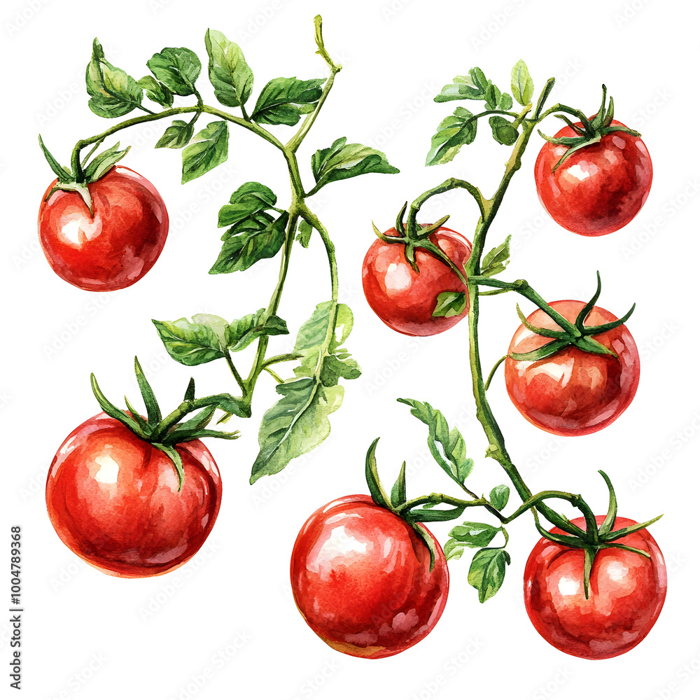 set of tomatoes isolated set of tomatoes isolated
