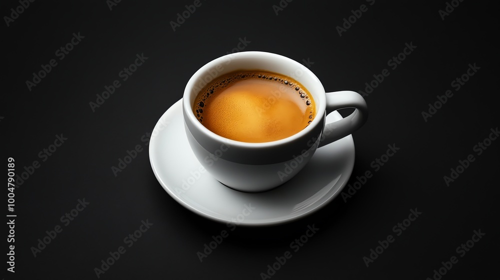 A cup of coffee with crema on top. A cup of coffee with crema on top.