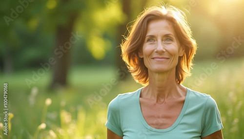 portrait of a woman in the park