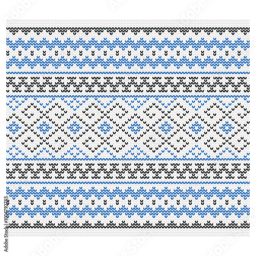 Ukrainian ornament. Imitation of knitted fabric. Vector illustration. Can be used for backgrounds, patterns, covers, souvenirs, clothing, textiles and other layouts.