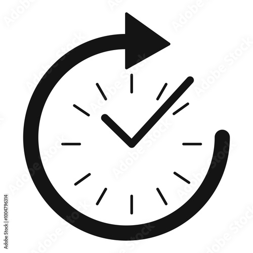 Time icon. Vector illustration. EPS 10. Isolated on white background