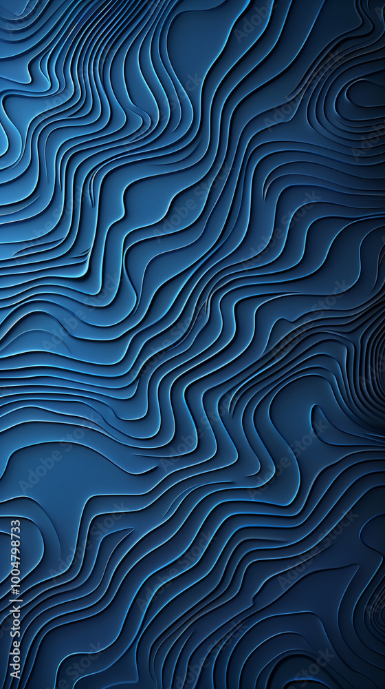 A textured abstract background featuring flowing, wavy lines in varying shades of blue. The design creates a sense of depth and movement, suitable for digital wallpapers or modern art displays.