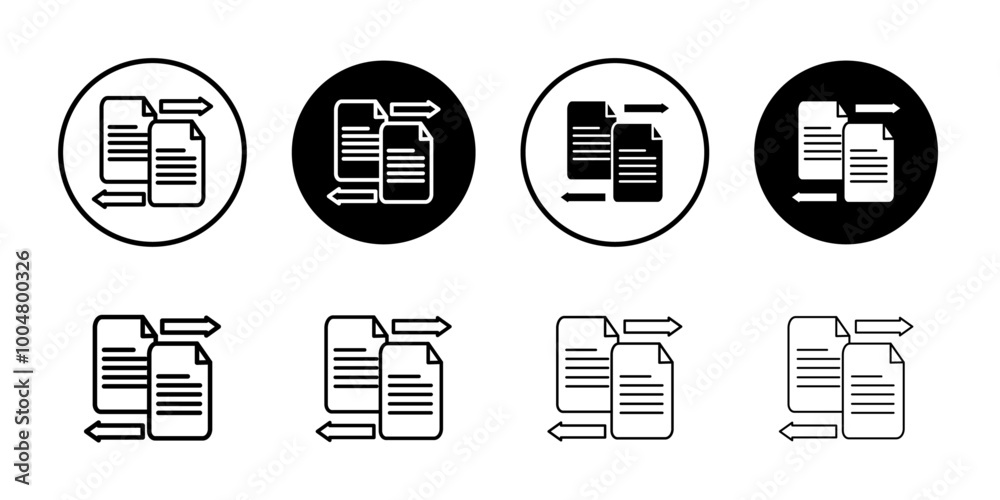 Data transfer icon Collection of flat thin outline vector Data transfer icon Collection of flat thin outline vector
