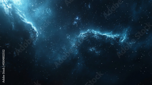 A cosmic space background featuring stars and galaxies, ideal for science fiction themes.