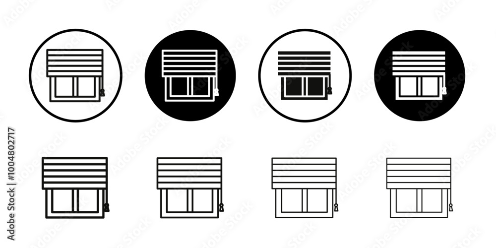 Jalousie icon Collection of flat thin outline vector Jalousie icon Collection of flat thin outline vector