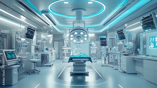 High-tech operating room showcasing modern surgical equipment and innovative designs