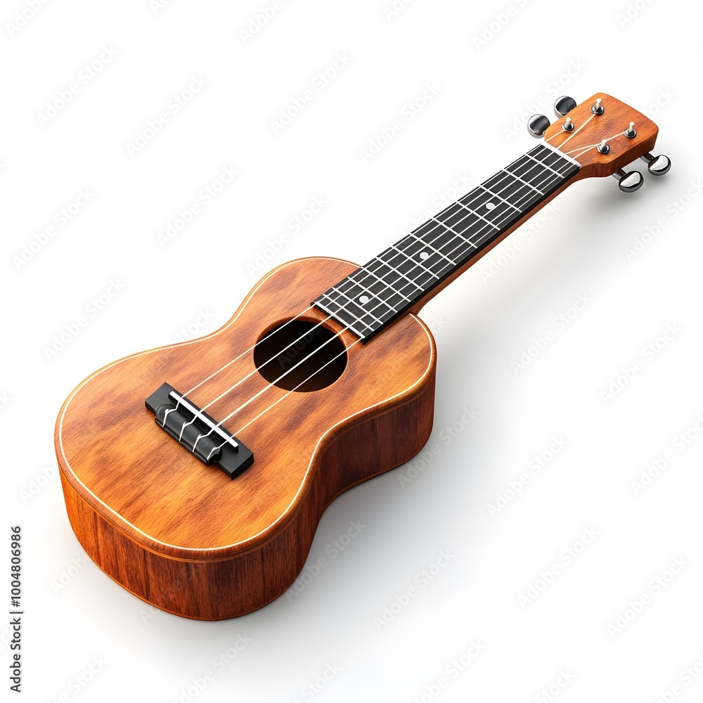 Classic Wooden Ukulele Music Instrument Macro Photography Shot Classic Wooden Ukulele Music Instrument Macro Photography Shot