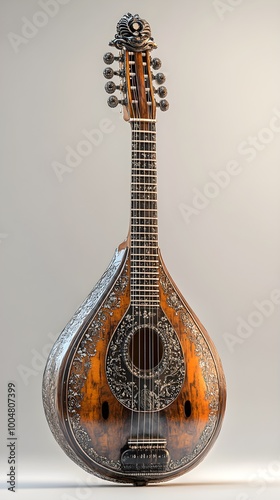 Close Up Appalachian Dulcimer Strings and Body in Focus photo photo