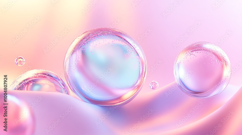 Abstract colorful background with iridescent bubbles. Abstract colorful background with iridescent bubbles.