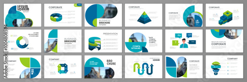 Abstract business brochure set