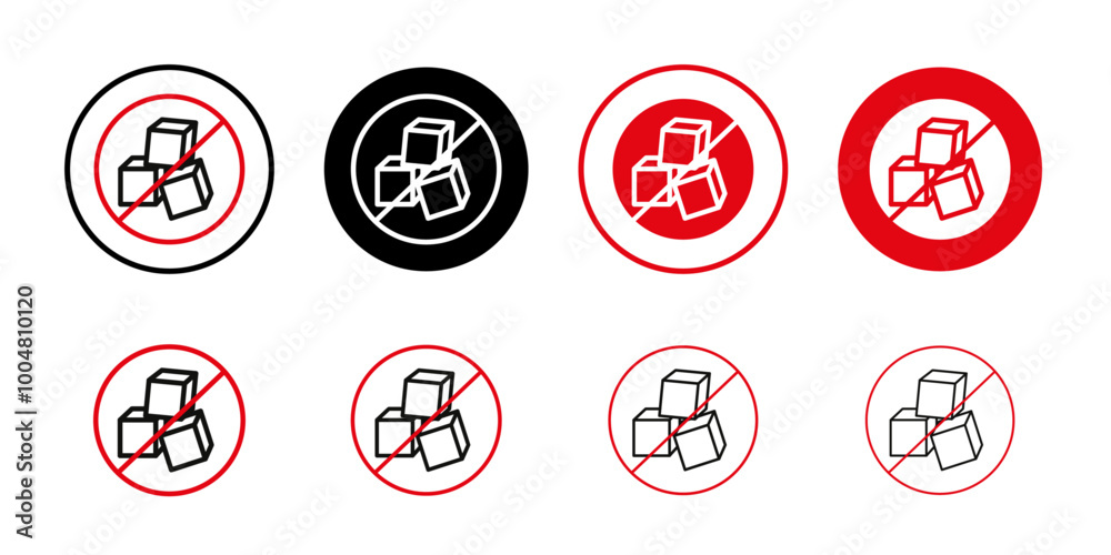 Sugar free icon Collection of flat thin outline vector Sugar free icon Collection of flat thin outline vector