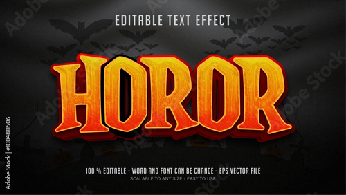 horor editable text effect