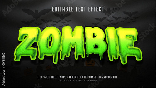 zombie editable text effect
