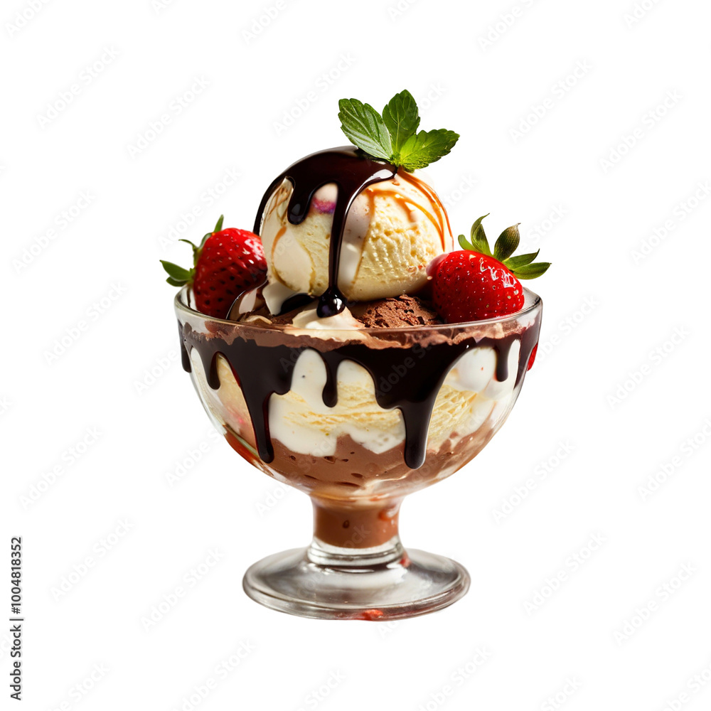 ice cream with strawberries ice cream with strawberries