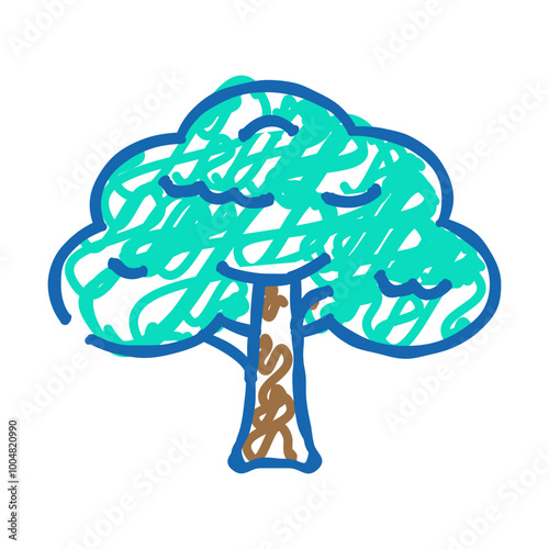 tree apple doodle icon sketch vector. tree apple sign. isolated symbol illustration photo