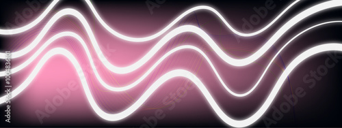 Abstract blue and drack black energy white light wave line background design. High speed light effect technology glowing shiny lines effect dynamic motion background with energy stream. photo